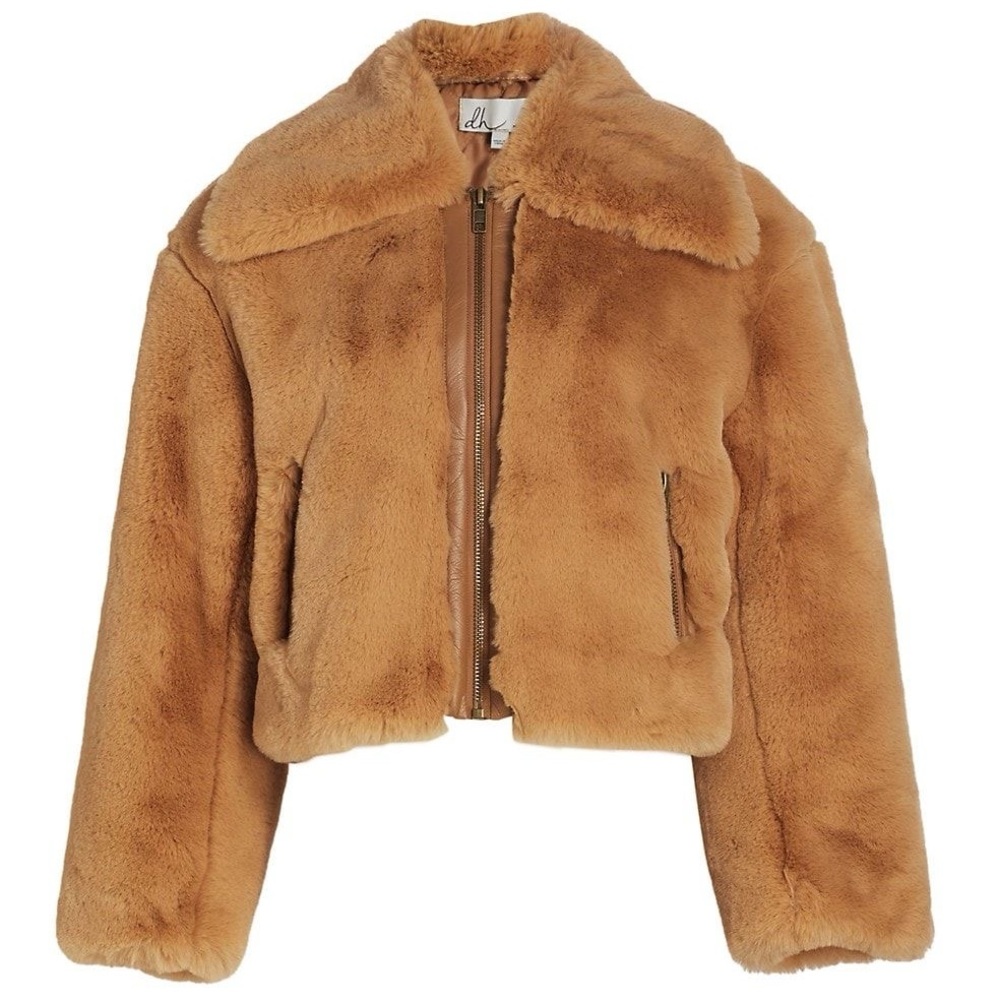 dh New York Paloma Cropped Faux Fur Jacket